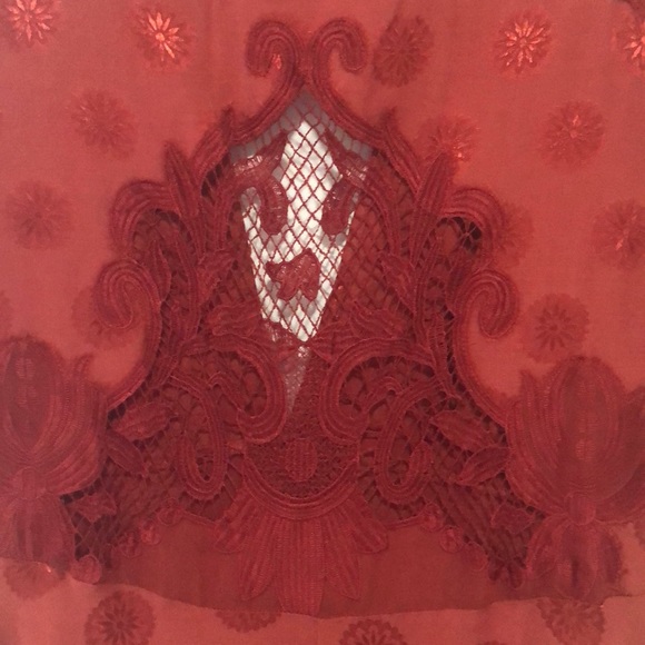 Free People Dotted Macrame Party Midi Dress - Picture 5 of 6